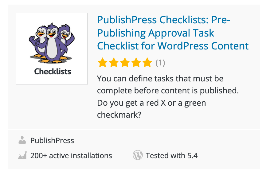 publishpress checklists