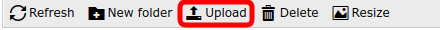 Upload button