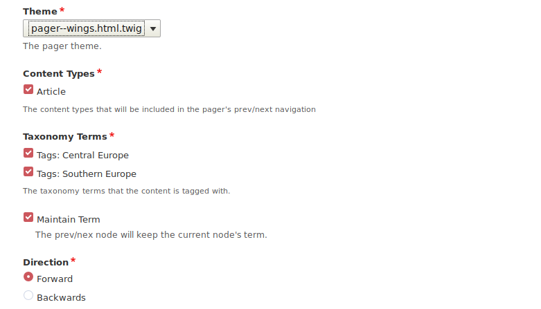 Configure the block once again