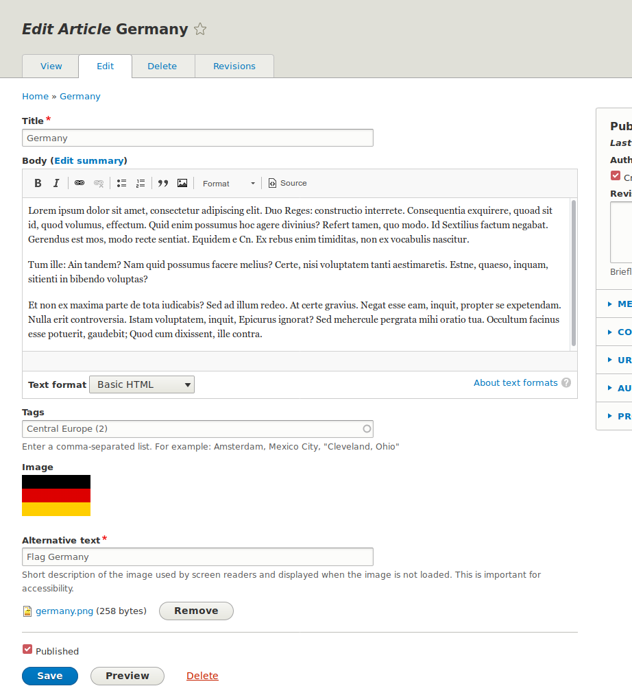 Click Save each time you create an article