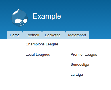 You have a multi level dropdown menu now
