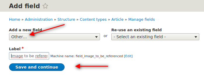 Click Save and Continue