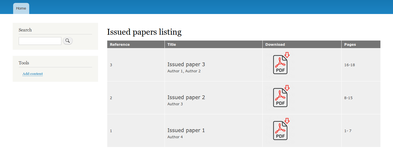 Click one of the download icons to test if they work