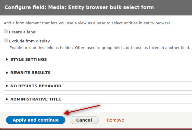 configure field media entity