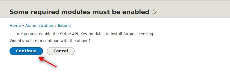 Click Continue