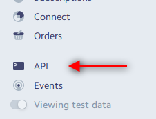 Click the API menu item