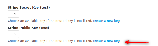 Click on create a new key