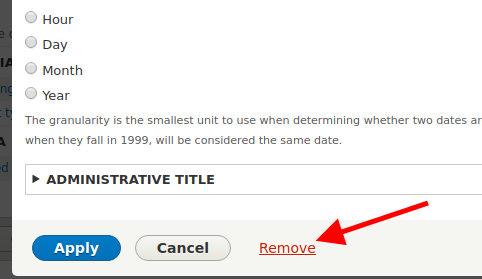 The Remove button