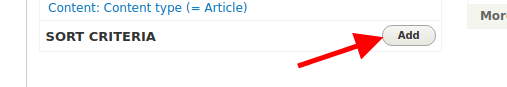 Sort criteria is empty now
