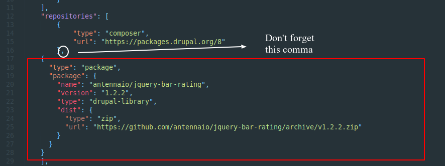 Place the yaml code