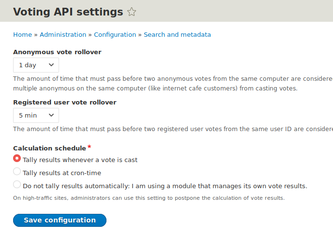 Choose the options that fit your site most