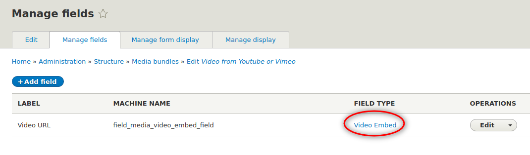 Video embed field added