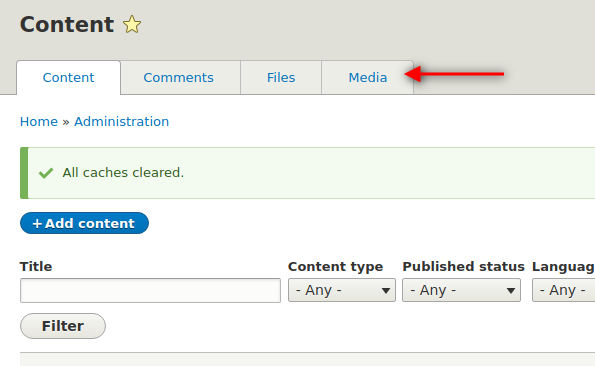 Media tab