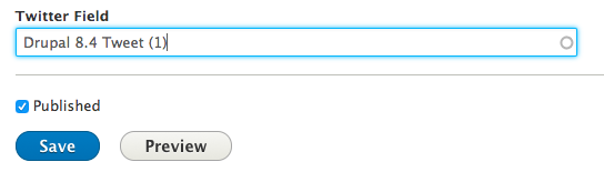 tweet publishing drupal