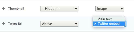 twitter embed manage display