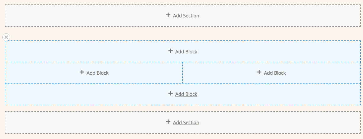 add sections in Drupal 8.6