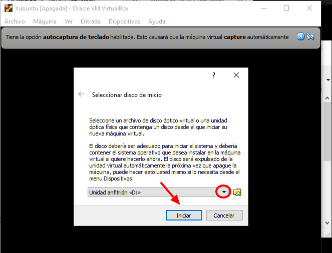13 choose the mounted iso file click start