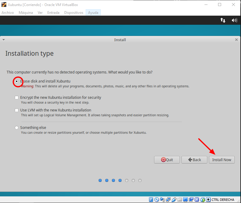 16 leave the default option erase disk click install