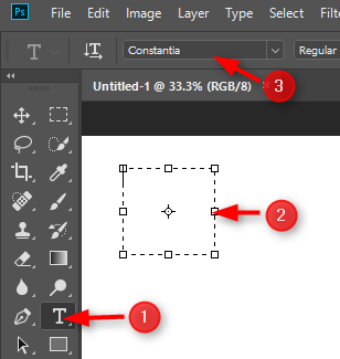 12 click horizontal type tool draw and select font awesome