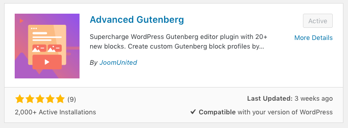 advanced gutenberg