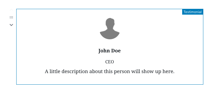 wordpress testimonial block
