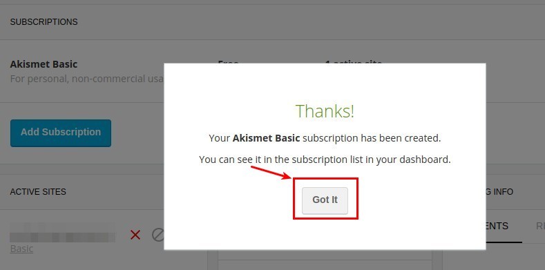 27 subscription created