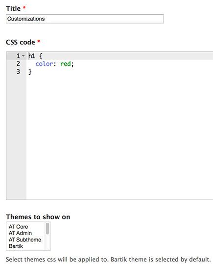 CSS Injector Drupal 7