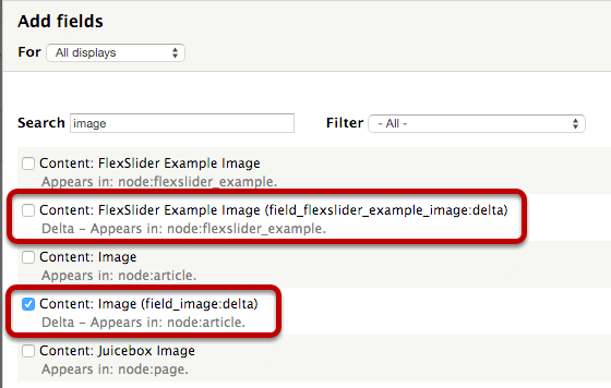 Delta option in Drupal views