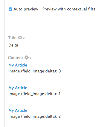 Delta fields added to Views