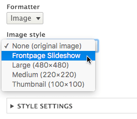 Views Slideshow in Drupal 8 with an image style