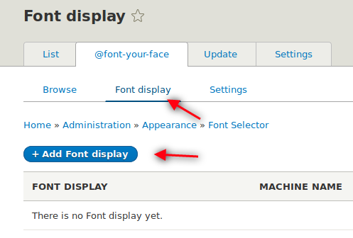 Drupal webfonts add font display