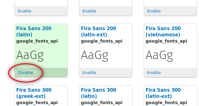 Drupal webfonts disable fonts