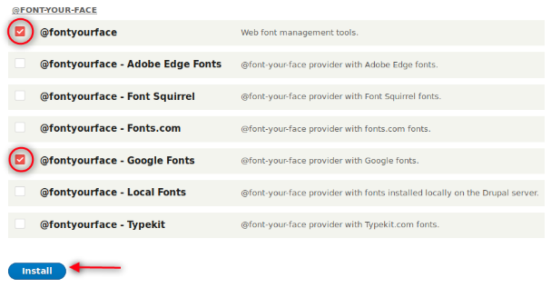 font your face module