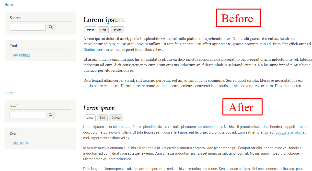 webfonts before after