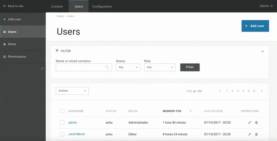 new drupal 8 interface