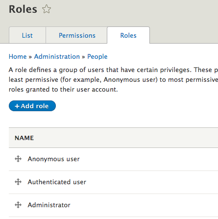 drupal roles