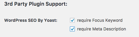requirements checklist plugin seo