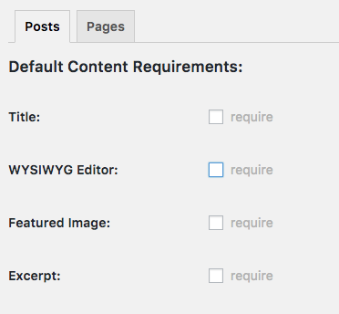 requirements checklist posts