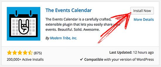 Events Calendar Plugin for WordPress