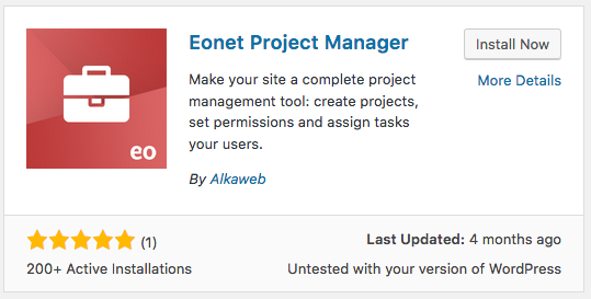 eonet project manager WordPress project management plugin