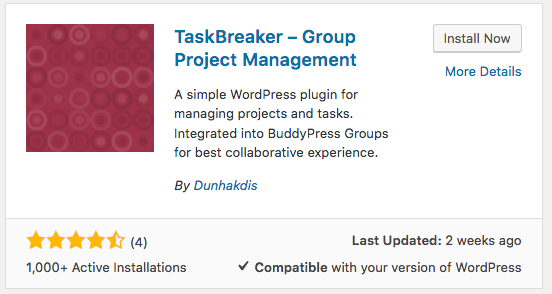 task breaker project management plugin WordPress